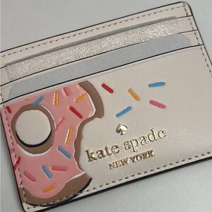 Kate♠️Spade Coffee Break Donut Small Slim Card Holder🍩🍩🍩🍩🍩🍩🍩